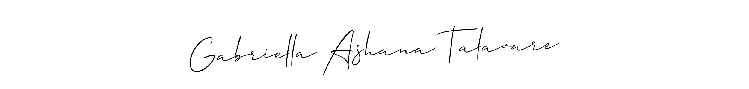 Similarly Allison_Script is the best handwritten signature design. Signature creator online .You can use it as an online autograph creator for name Gabriella Ashana Talavare. Gabriella Ashana Talavare signature style 2 images and pictures png